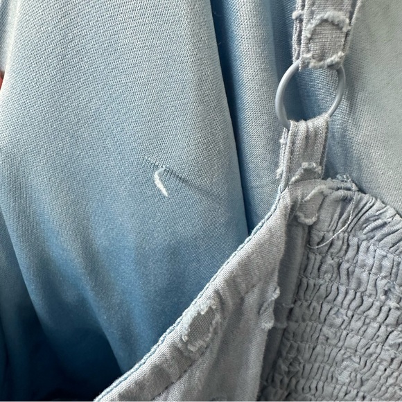 Torrid Mini Dress Spaghetti Straps Blue Elastic Back Polka Dots Monochromatic 2X - Picture 7 of 7